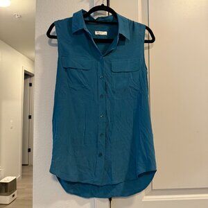 Equipment Sleeveless Slim Signature Silk Top‎